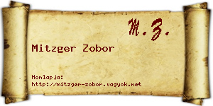 Mitzger Zobor névjegykártya